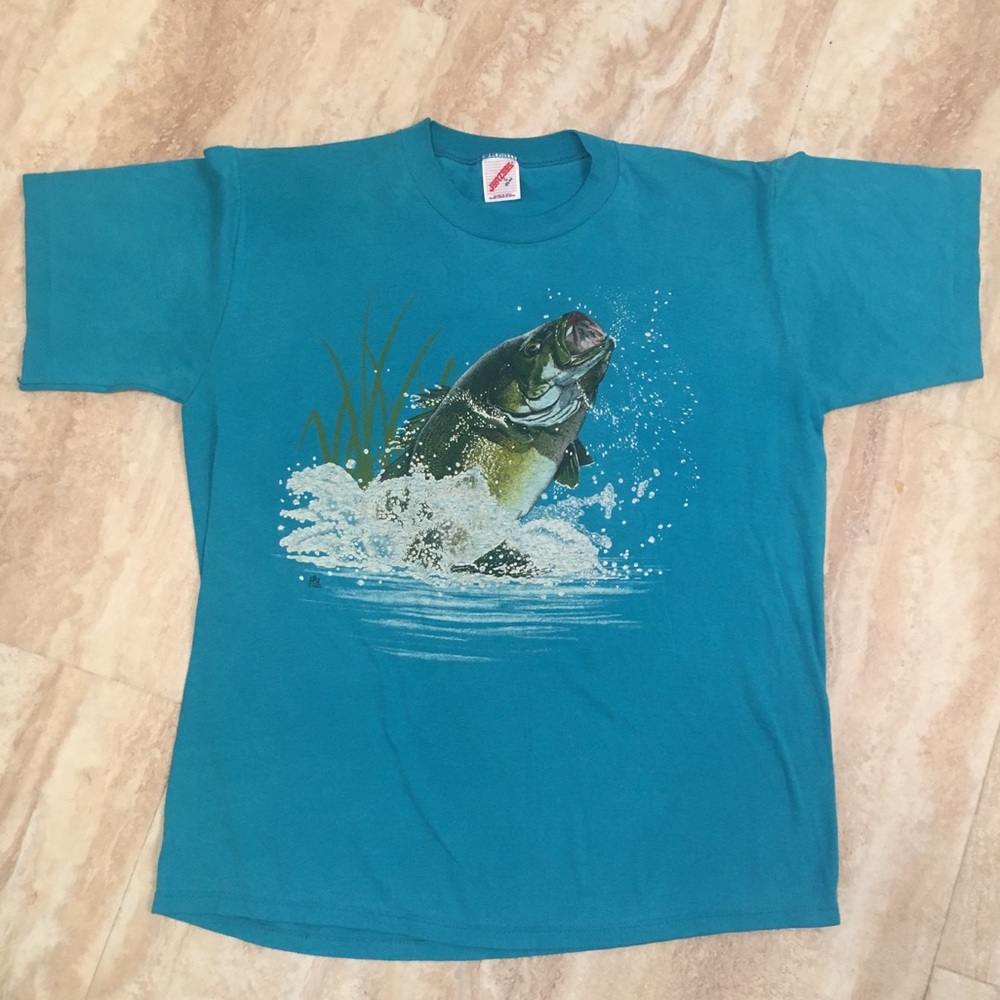 Vintage Jerzees Fish T-Shirt